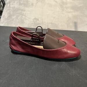 Tieks Ballet Flats Womens 7 Burgundy Foldable Leather Gavrieli Flats